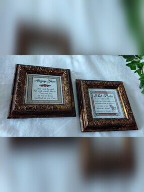 Ornate Brown Gold Decorative Wall Plaque Set - Home Accents